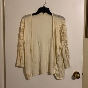 Lace sleeve cardigan
